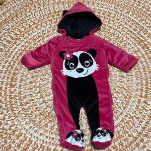 Small Wonders newborn plush pram suit panda